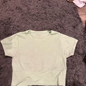 Aerie Offline Mint Green Cropped T-Shirt